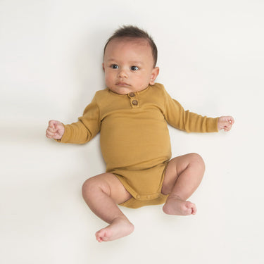 KidWild Organic Vintage Bodysuit L/S, Ochre